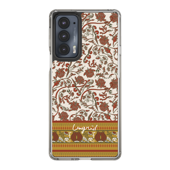 Slim Protection Case［ Ungrid - VintageFlower - Red ］