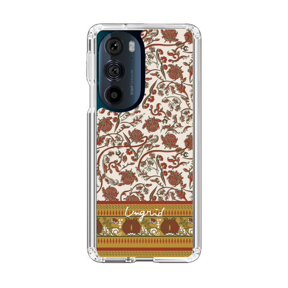 Slim Protection Case［ Ungrid - VintageFlower - Red ］