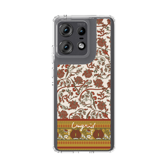 Slim Protection Case［ Ungrid - VintageFlower - Red ］