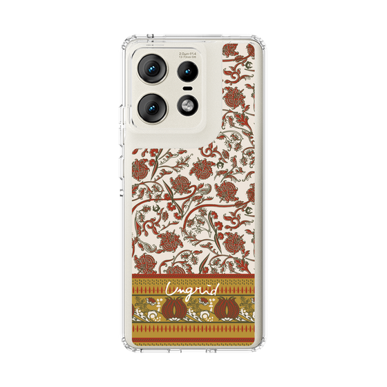 Slim Protection Case［ Ungrid - VintageFlower - Red ］