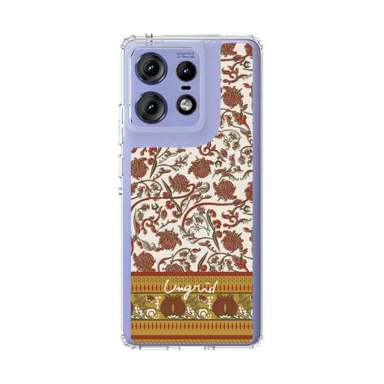 Slim Protection Case［ Ungrid - VintageFlower - Red ］