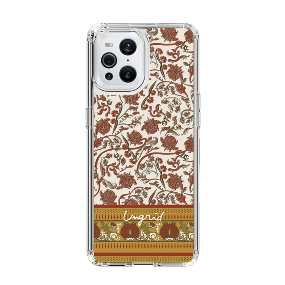 Slim Protection Case［ Ungrid - VintageFlower - Red ］