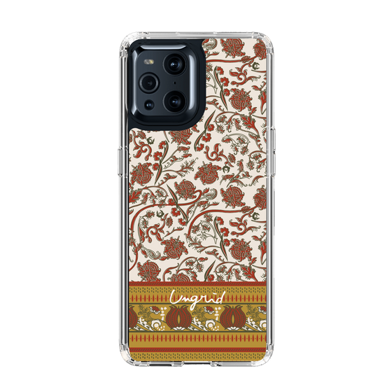 Slim Protection Case［ Ungrid - VintageFlower - Red ］