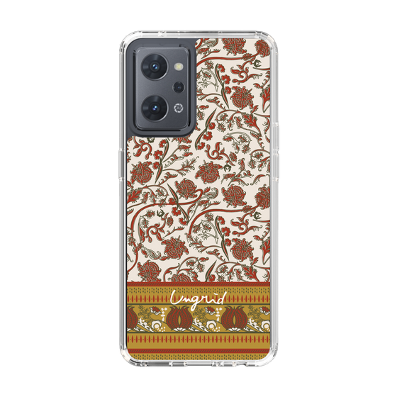 Slim Protection Case［ Ungrid - VintageFlower - Red ］