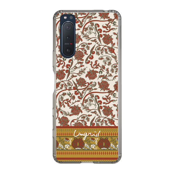 Slim Protection Case［ Ungrid - VintageFlower - Red ］