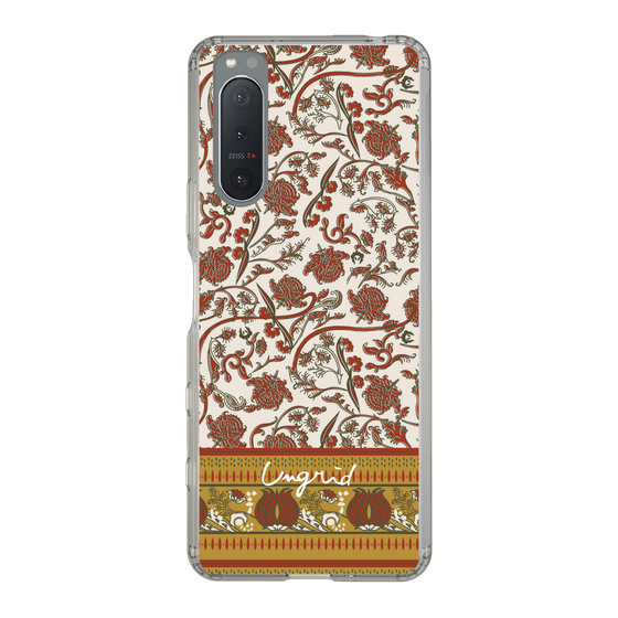 Slim Protection Case［ Ungrid - VintageFlower - Red ］