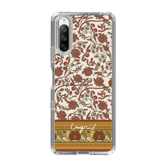 Slim Protection Case［ Ungrid - VintageFlower - Red ］
