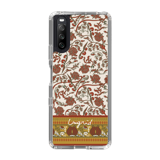 Slim Protection Case［ Ungrid - VintageFlower - Red ］