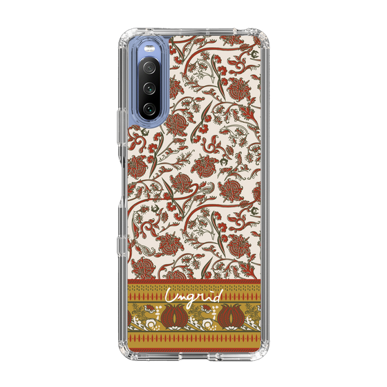 Slim Protection Case［ Ungrid - VintageFlower - Red ］