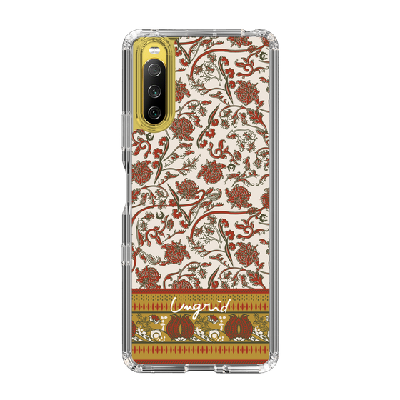 Slim Protection Case［ Ungrid - VintageFlower - Red ］