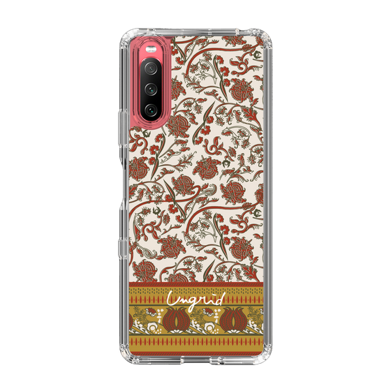 Slim Protection Case［ Ungrid - VintageFlower - Red ］