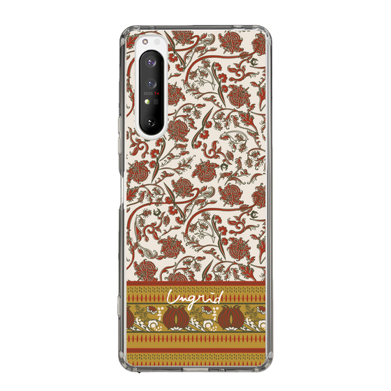 Slim Protection Case［ Ungrid - VintageFlower - Red ］