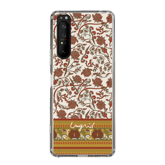 Slim Protection Case［ Ungrid - VintageFlower - Red ］