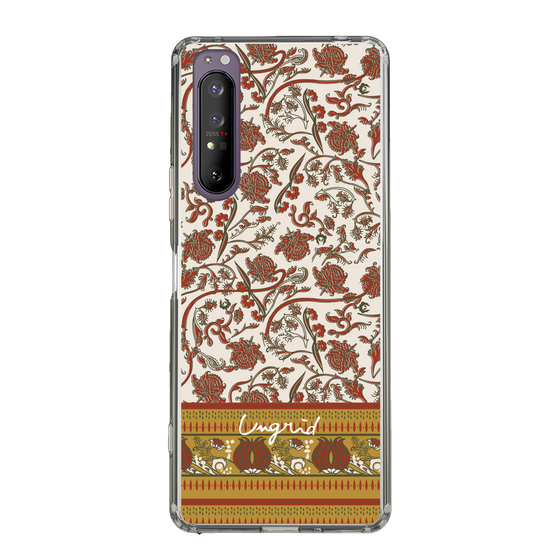 Slim Protection Case［ Ungrid - VintageFlower - Red ］