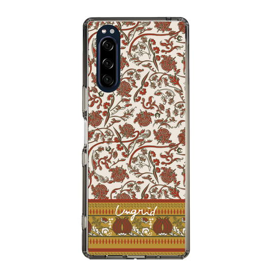Slim Protection Case［ Ungrid - VintageFlower - Red ］