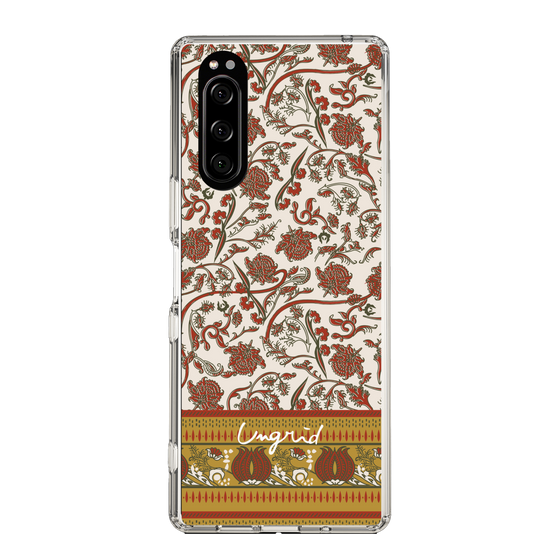 Slim Protection Case［ Ungrid - VintageFlower - Red ］