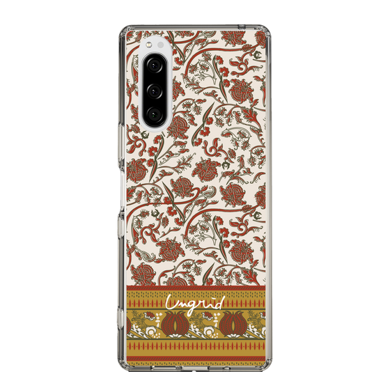 Slim Protection Case［ Ungrid - VintageFlower - Red ］