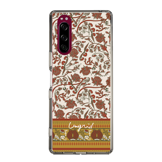Slim Protection Case［ Ungrid - VintageFlower - Red ］