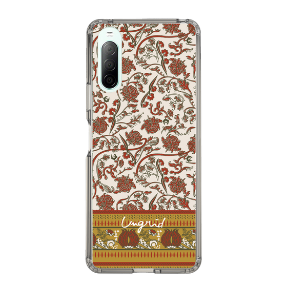 Slim Protection Case［ Ungrid - VintageFlower - Red ］