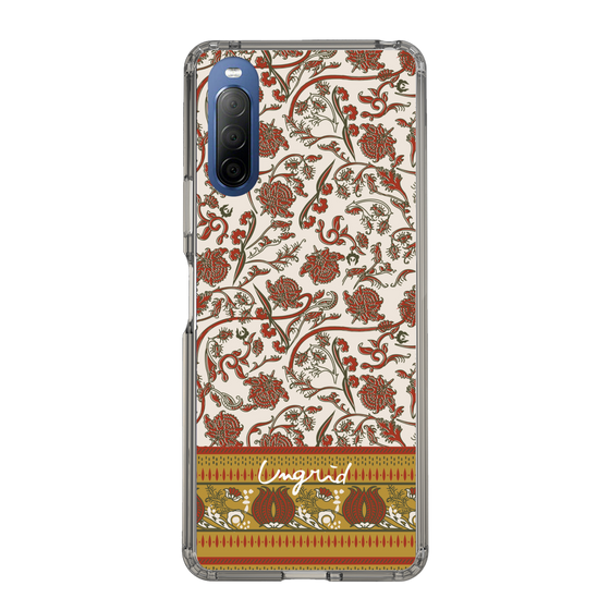 Slim Protection Case［ Ungrid - VintageFlower - Red ］