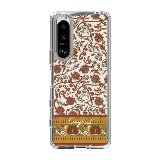 Slim Protection Case［ Ungrid - VintageFlower - Red ］