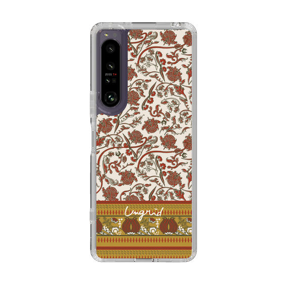 Slim Protection Case［ Ungrid - VintageFlower - Red ］