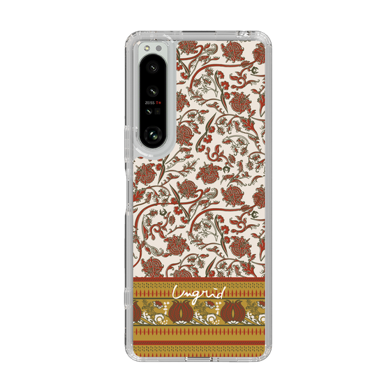 Slim Protection Case［ Ungrid - VintageFlower - Red ］