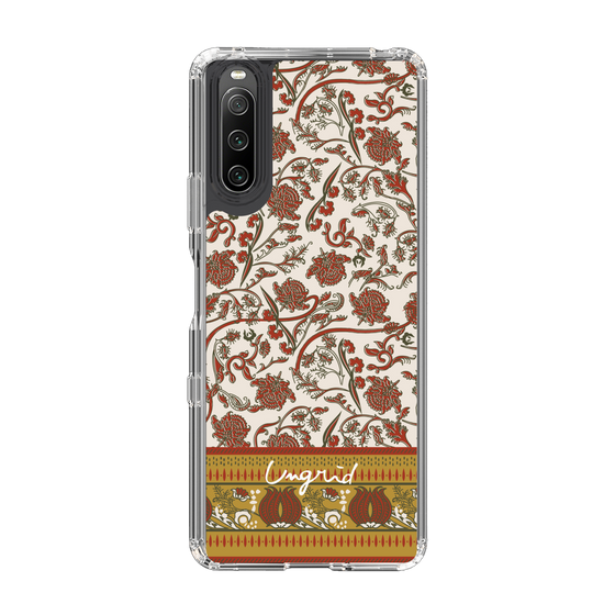 Slim Protection Case［ Ungrid - VintageFlower - Red ］