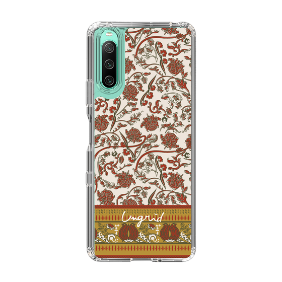 Slim Protection Case［ Ungrid - VintageFlower - Red ］