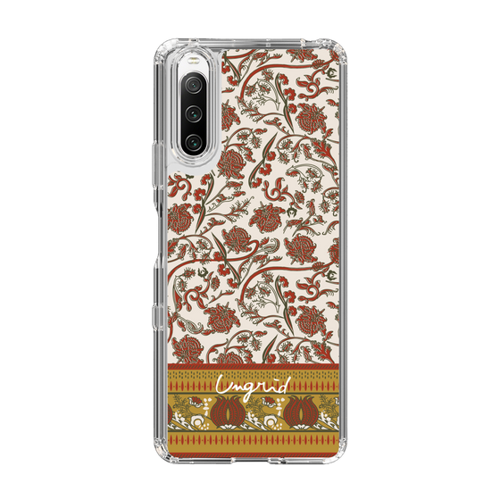 Slim Protection Case［ Ungrid - VintageFlower - Red ］