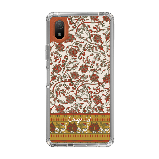 Slim Protection Case［ Ungrid - VintageFlower - Red ］