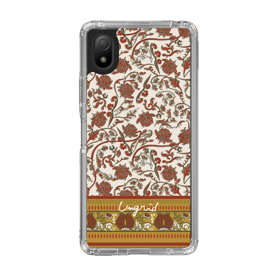 Slim Protection Case［ Ungrid - VintageFlower - Red ］