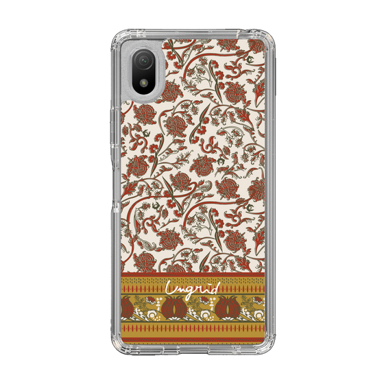 Slim Protection Case［ Ungrid - VintageFlower - Red ］