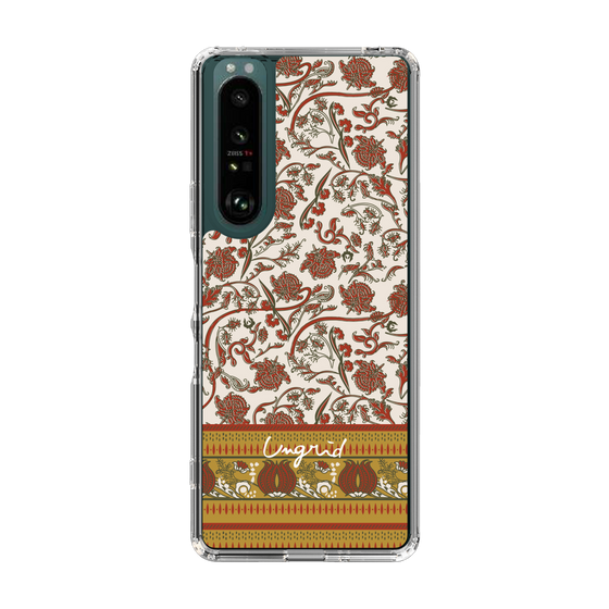 Slim Protection Case［ Ungrid - VintageFlower - Red ］