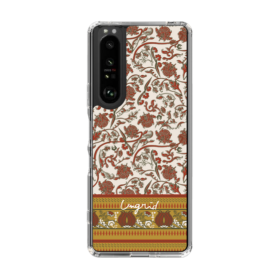 Slim Protection Case［ Ungrid - VintageFlower - Red ］
