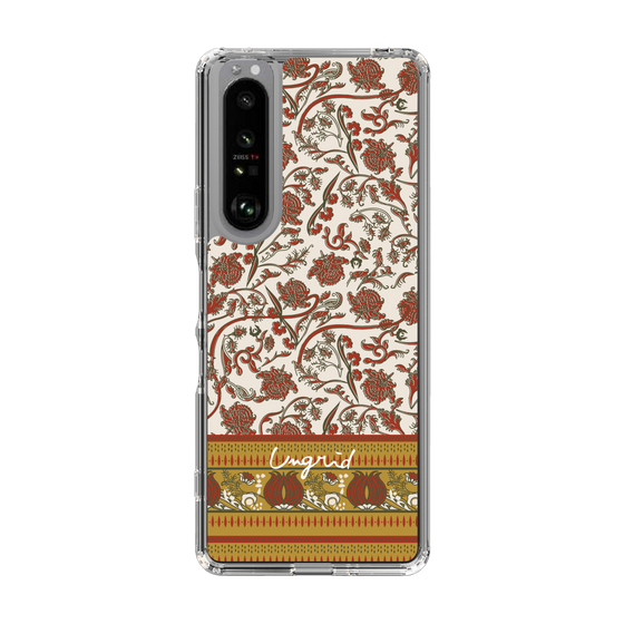 Slim Protection Case［ Ungrid - VintageFlower - Red ］