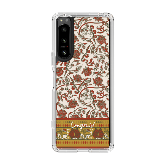 Slim Protection Case［ Ungrid - VintageFlower - Red ］