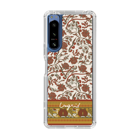 Slim Protection Case［ Ungrid - VintageFlower - Red ］