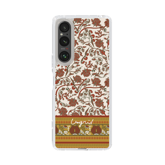 Slim Protection Case［ Ungrid - VintageFlower - Red ］