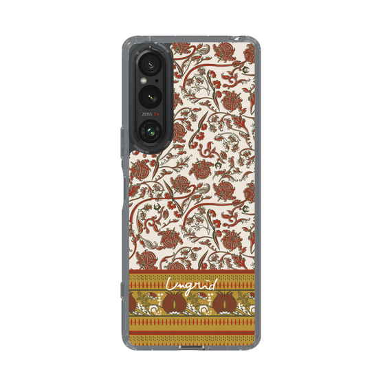 Slim Protection Case［ Ungrid - VintageFlower - Red ］