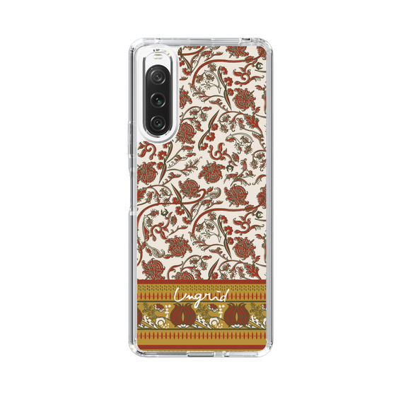 Slim Protection Case［ Ungrid - VintageFlower - Red ］