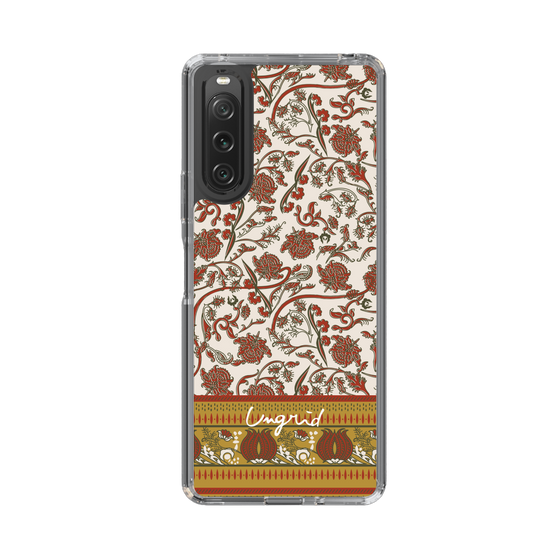 Slim Protection Case［ Ungrid - VintageFlower - Red ］