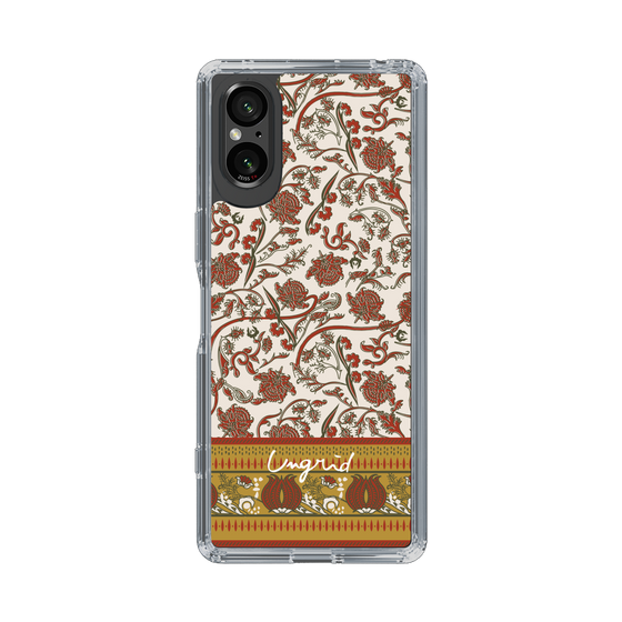 Slim Protection Case［ Ungrid - VintageFlower - Red ］