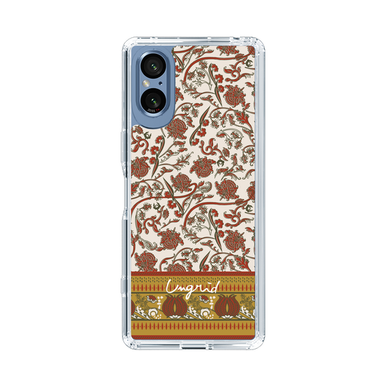 Slim Protection Case［ Ungrid - VintageFlower - Red ］