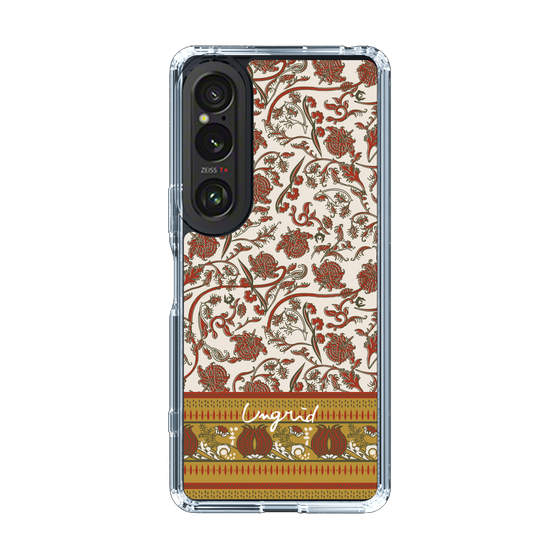 Slim Protection Case［ Ungrid - VintageFlower - Red ］
