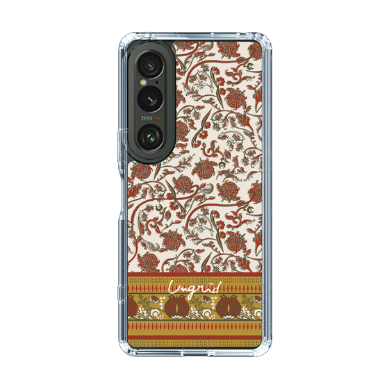 Slim Protection Case［ Ungrid - VintageFlower - Red ］