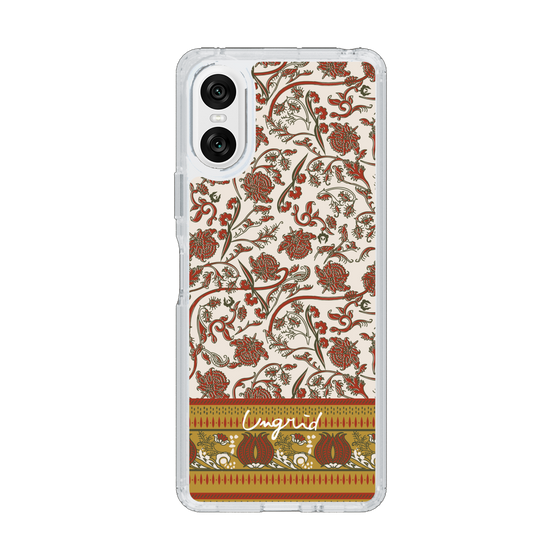 Slim Protection Case［ Ungrid - VintageFlower - Red ］