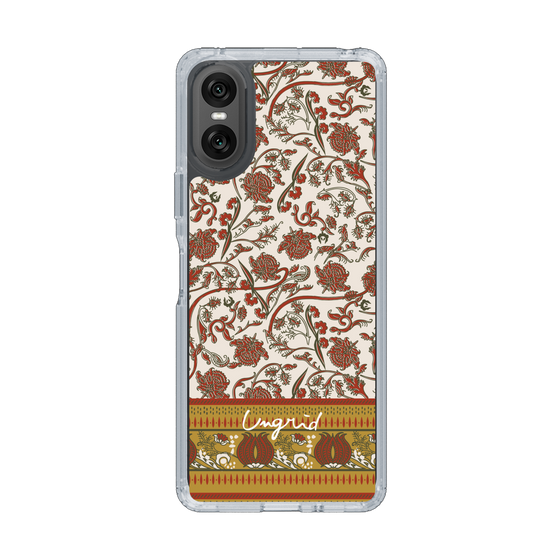 Slim Protection Case［ Ungrid - VintageFlower - Red ］