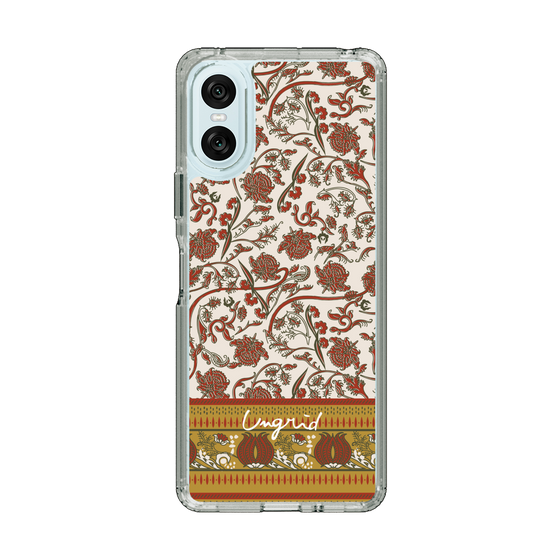 Slim Protection Case［ Ungrid - VintageFlower - Red ］