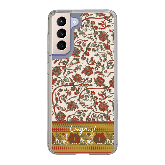 Slim Protection Case［ Ungrid - VintageFlower - Red ］